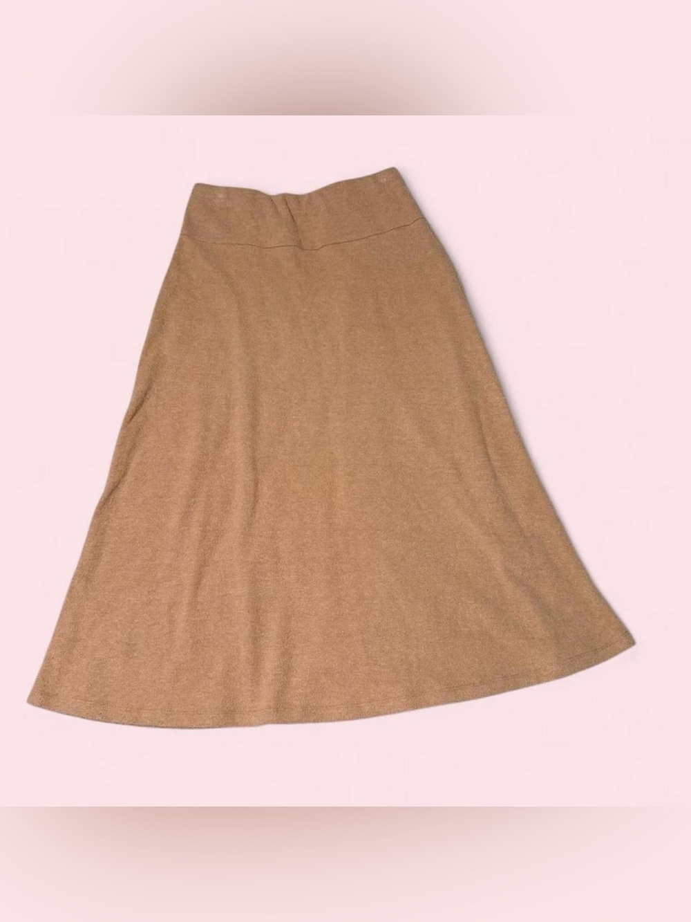 Astr Camel A-Line Knit Skirt